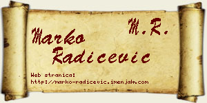 Marko Radičević vizit kartica